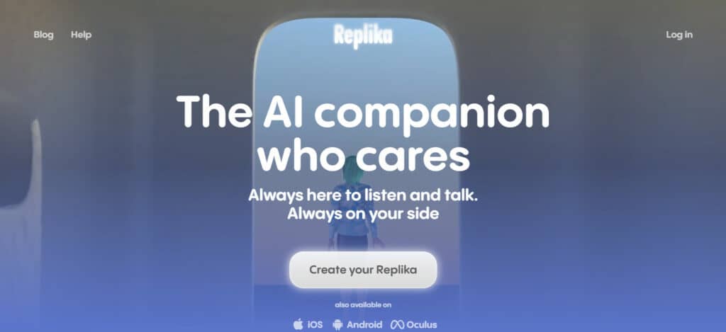 Replika-Homepage