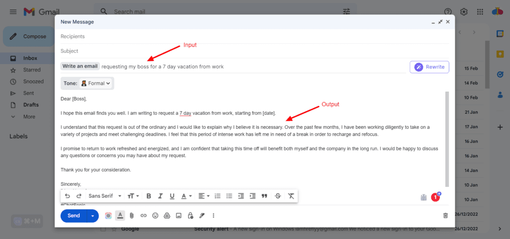 Chatsonic-Erweiterungs-E-Mails