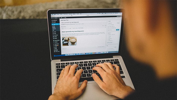 คนใช้ WordPress บนแล็ปท็อป