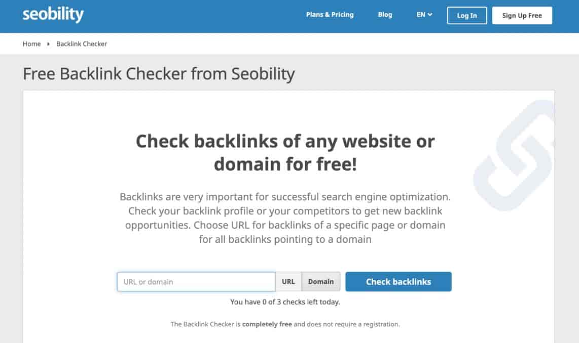 Home page di Seobility