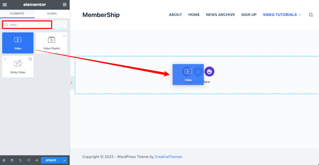 Come creare un sito di appartenenza con Elementor e HappyAddons 16 Create Video Tutorial Page on Your Membership Site Using Elementor