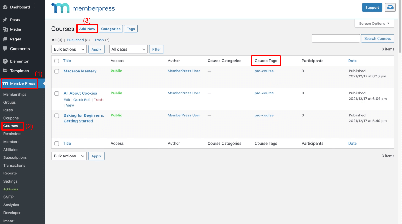 Come creare un sito di appartenenza con Elementor e HappyAddons 22 Create Course Content on Your Membership Website