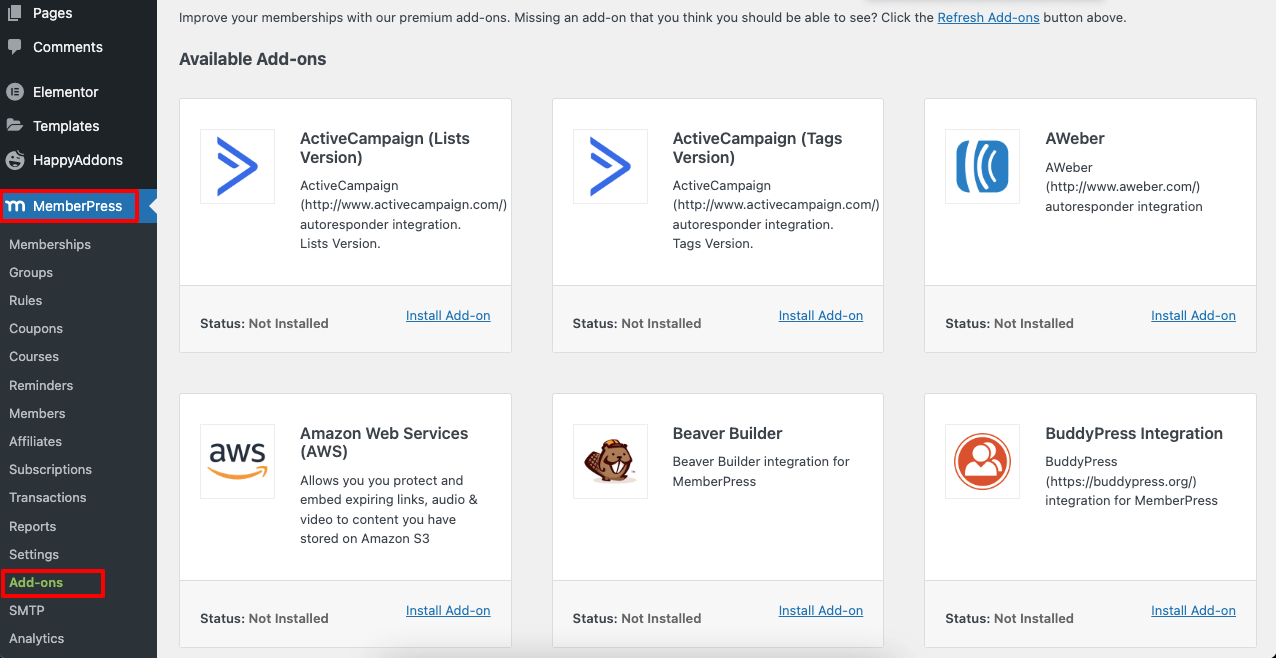 Come creare un sito di appartenenza con Elementor e HappyAddons 21 Addons of MemberShip Website