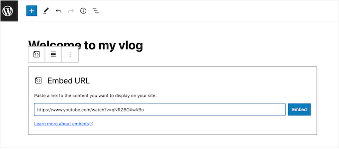 Incrustar un video de YouTube en WordPress Embedding a YouTube video in WordPress