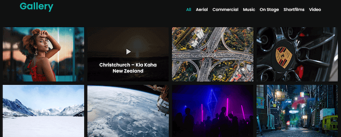 Un ejemplo de un tema de vlog de WordPress An example of a WordPress vlog theme
