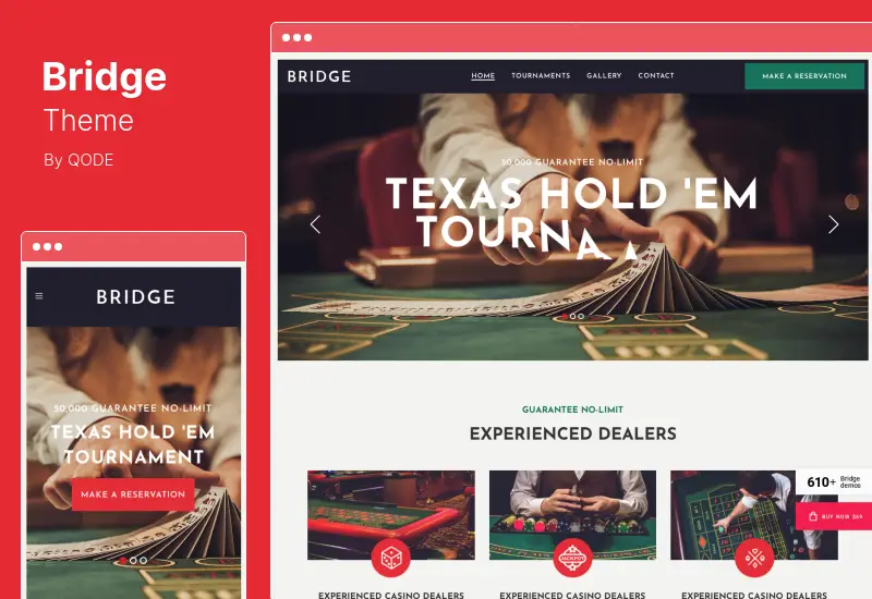 Bridge Theme - ธีม WordPress อเนกประสงค์ที่สร้างสรรค์