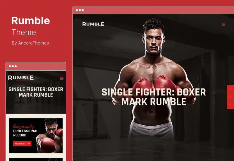 Rumble Theme - ธีม WordPress ชกมวยและศิลปะการต่อสู้แบบผสม