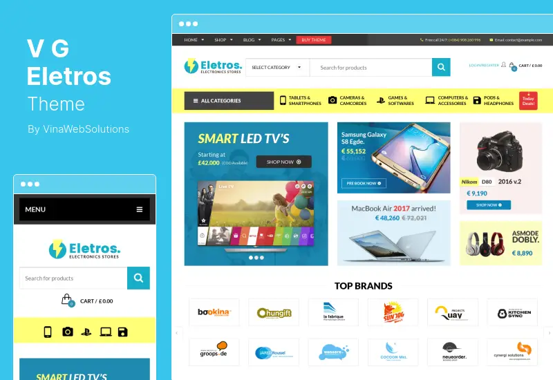 VG Eletros テーマ - 家電量販店 WooCommerce テーマ
