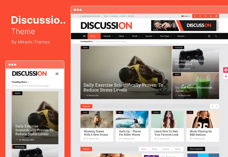 ธีมการสนทนา - ธีม WordPress ของพอร์ทัลข่าว