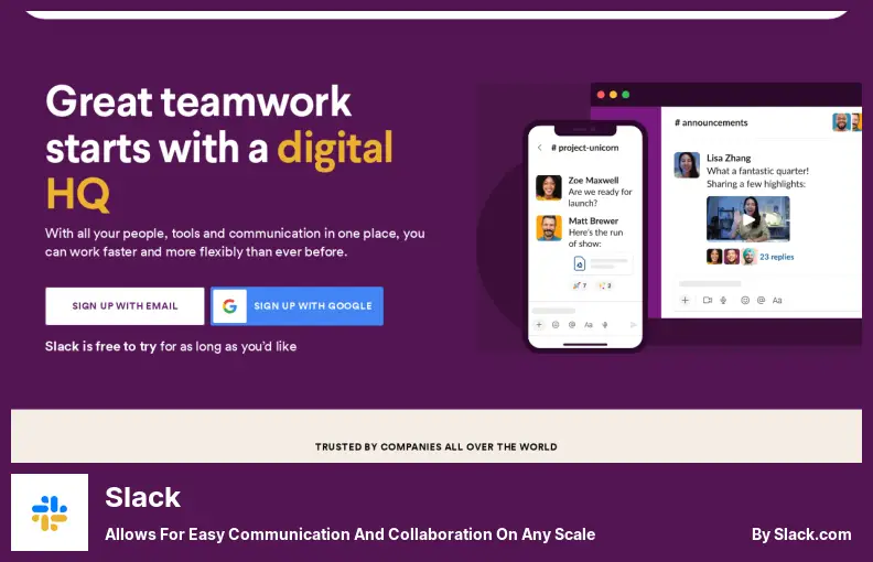 Slack: consente una facile comunicazione e collaborazione su qualsiasi scala
