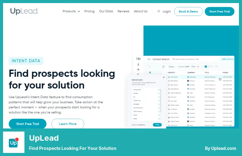 UpLead - Trouvez des prospects à la recherche de votre solution