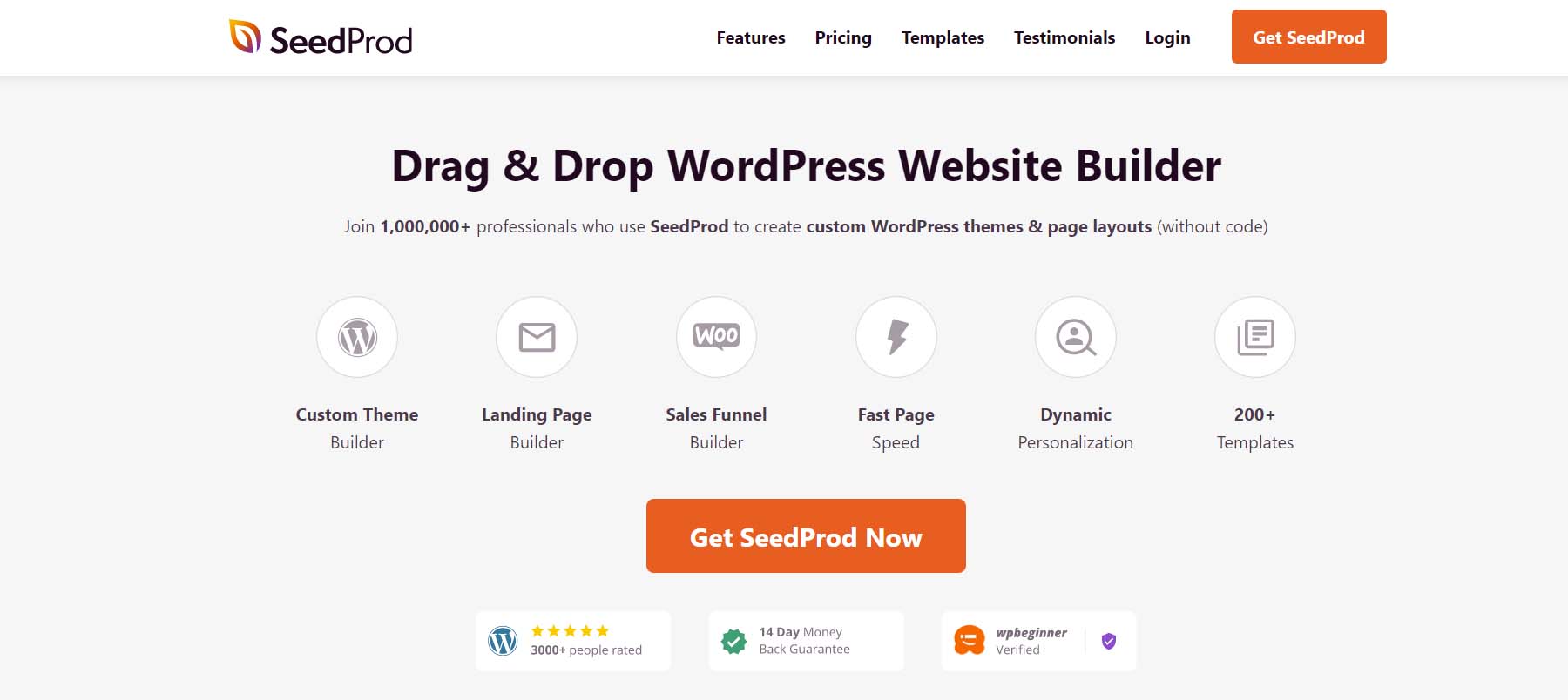 디지털 마케팅 담당자 및 1인 기업가를 위한 WordPress 페이지 빌더인 SeedProd