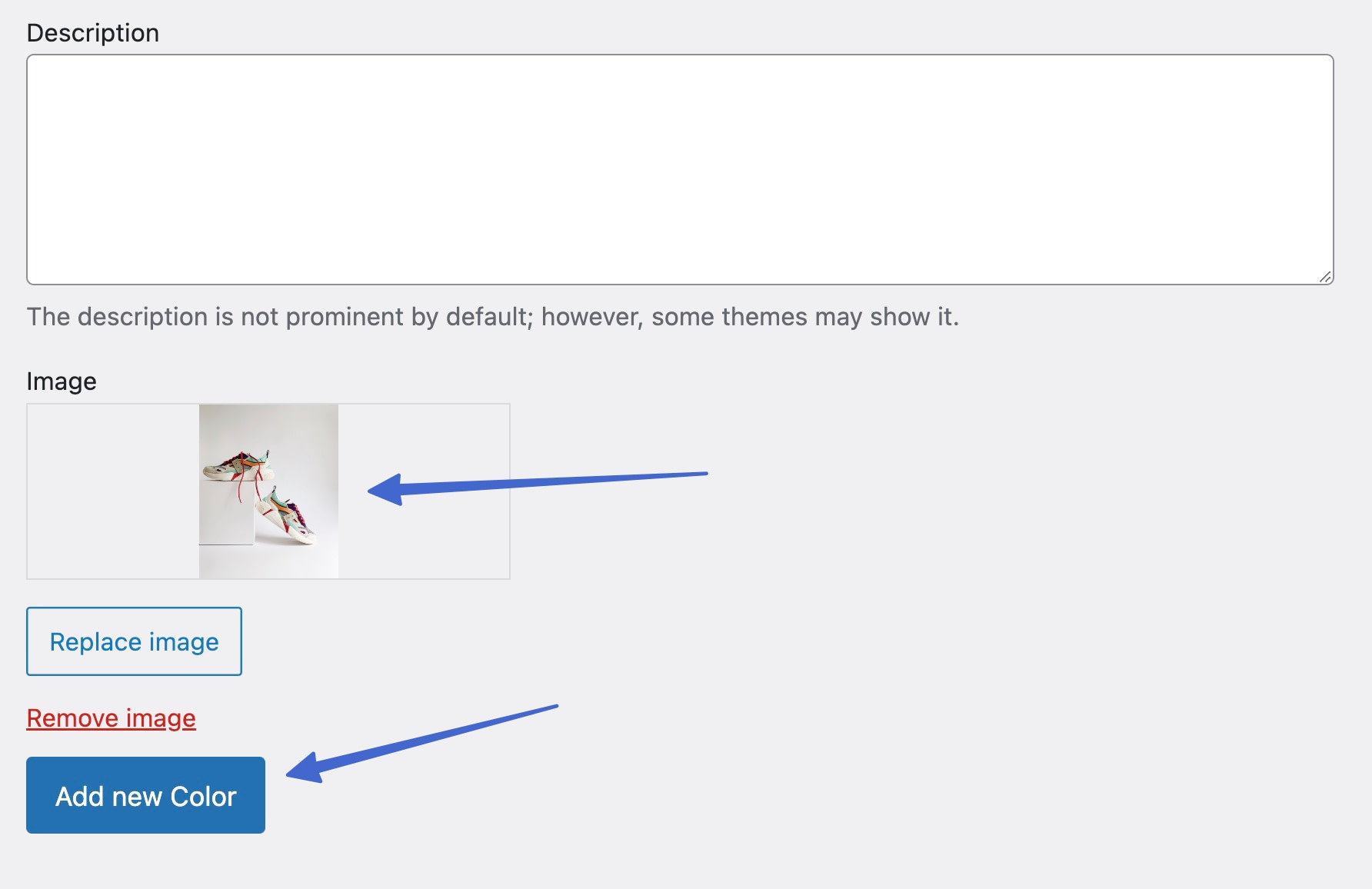 การเพิ่มรูปภาพให้กับชุดรูปแบบสำหรับ WooCommerce