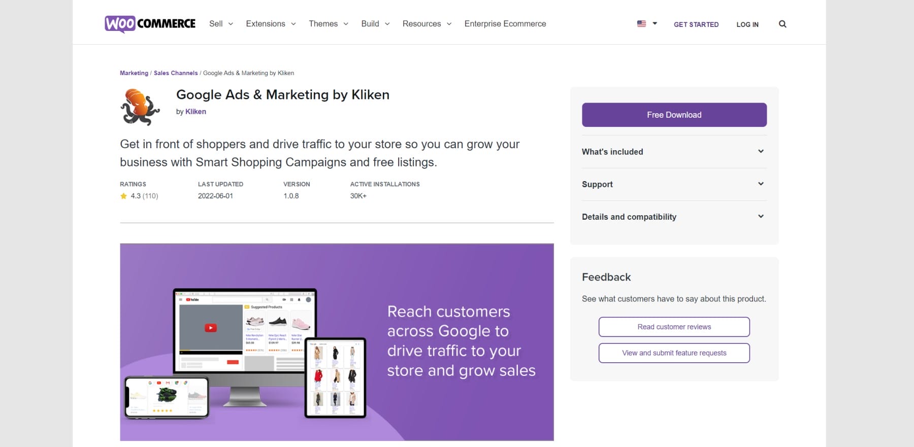 WooCommerce Google Ads Marketing par Kliken