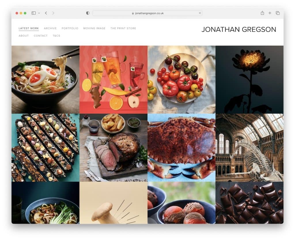 ตัวอย่างการถ่ายภาพ Jonathan Gregson Squarespace