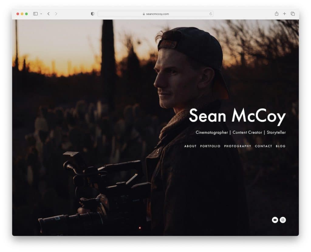 exemplu de fotografie sean mccoy squarespace