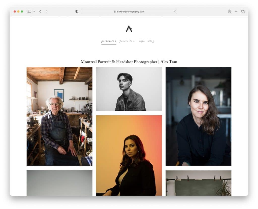 ตัวอย่างการถ่ายภาพ alex tran squarespace