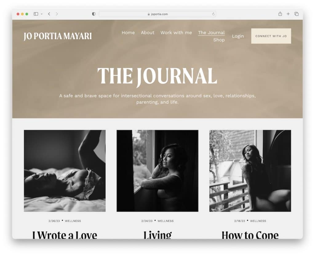 jo portia mayari squarespace 블로그 예시