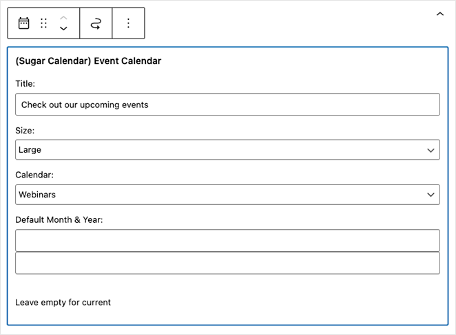eventcalendarwidgetsettings SeedProd Event calendar widget settings