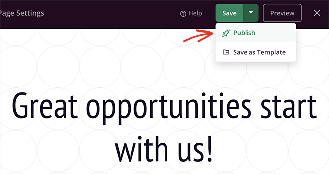 パブリッシュランディングページ SeedProd Publish your landing page with hotspot image