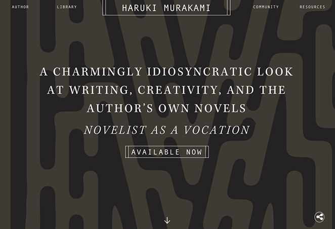 harukimurakami作者网站示例SeedProd Haruki Murakami author website example