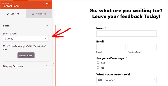 embedsurveyform SeedProd Embed a survey form on your survey landing page