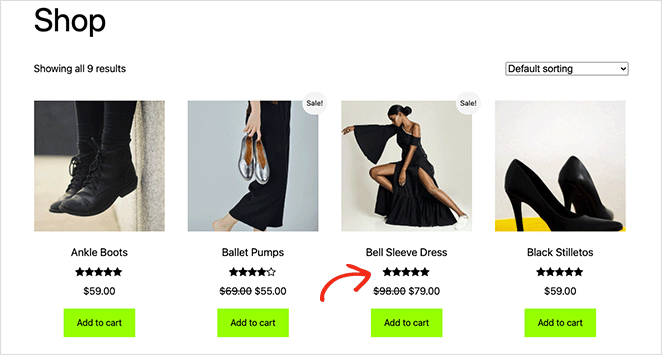 gwiazdkisonwoocommercestrona sklepu SeedProd Star ratings on WooCommerce shop page