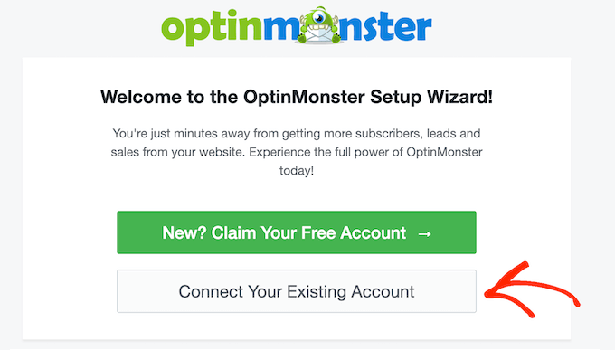 OptinMonster を Web サイトに接続する Connecting an OptinMonster account to WordPress