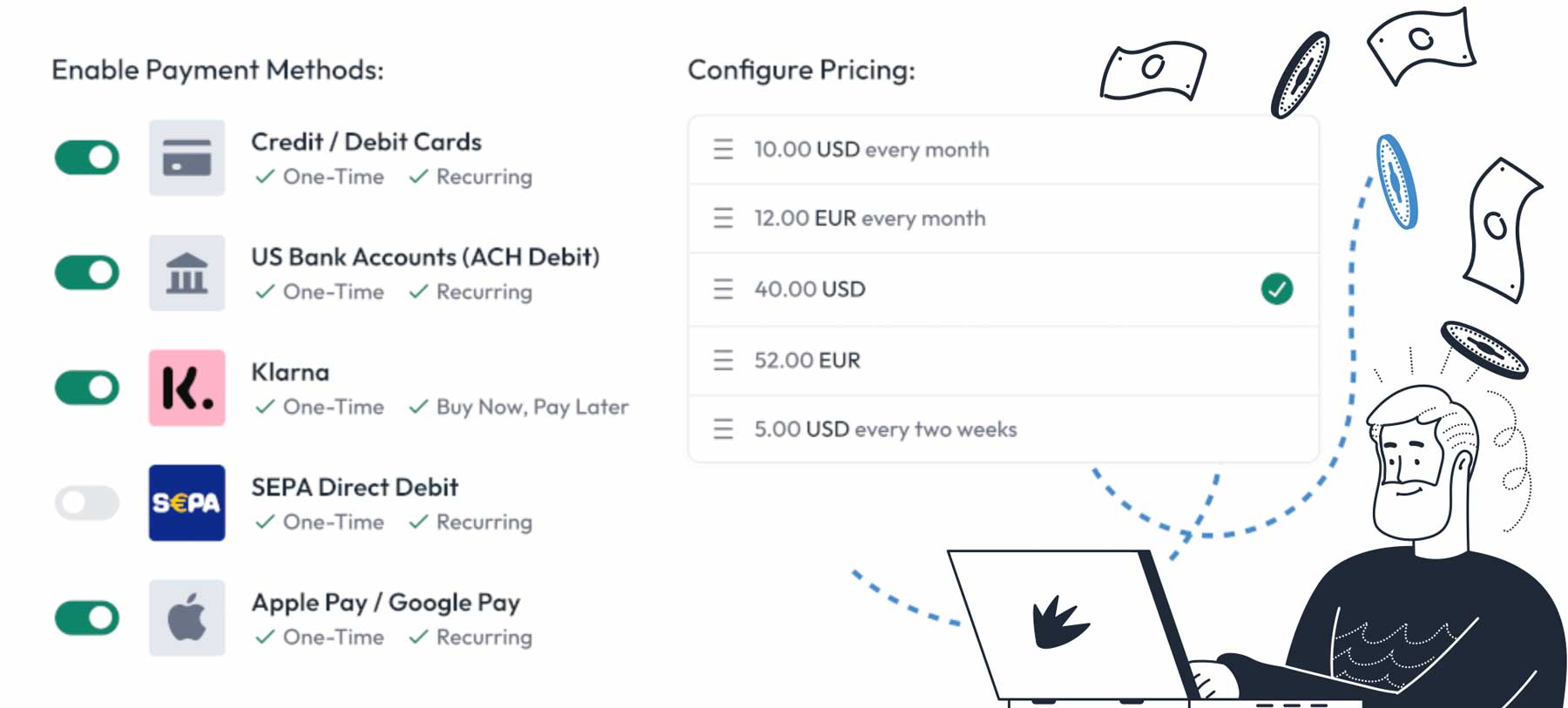 Metodi di pagamento WP Simple Pay
