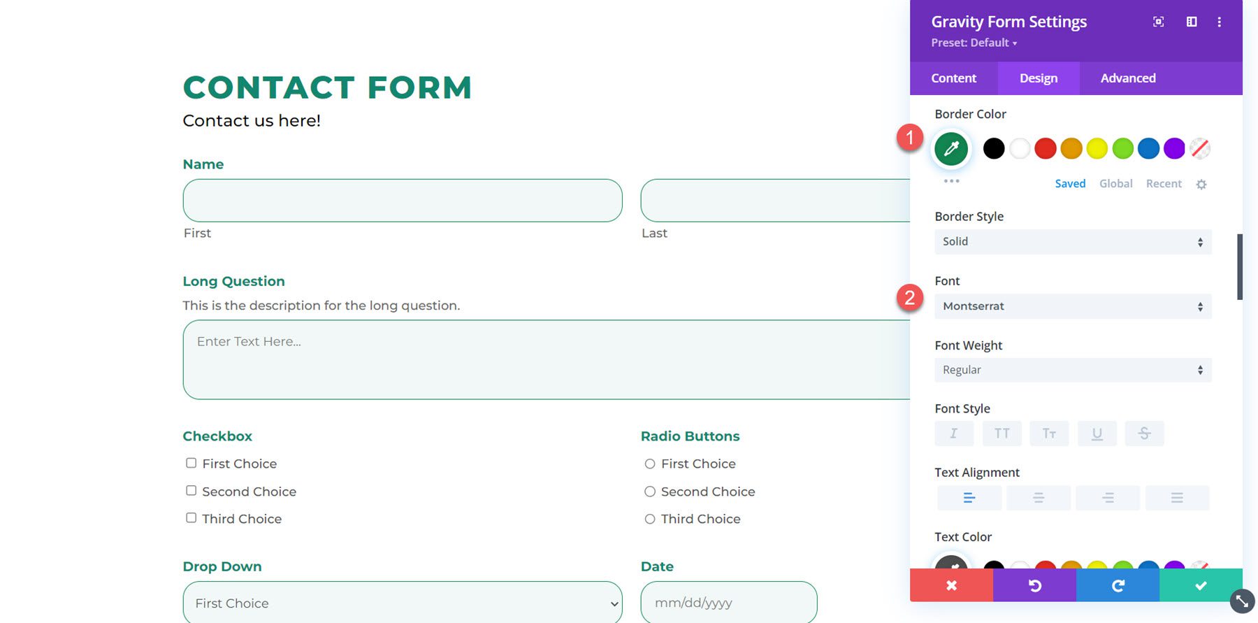 ปลั๊กอิน Divi ไฮไลต์ Divi Gravity Forms Input General 2