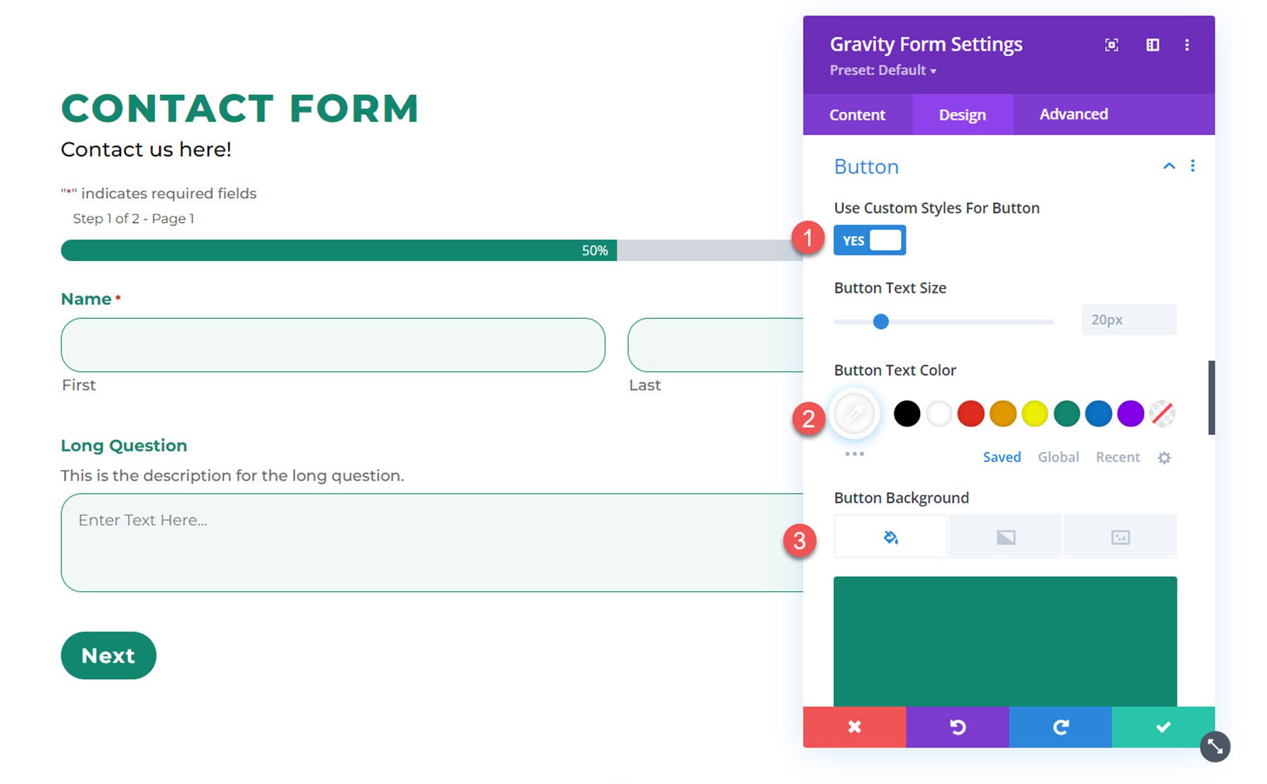 ปลั๊กอิน Divi ไฮไลต์ปุ่ม Divi Gravity Forms