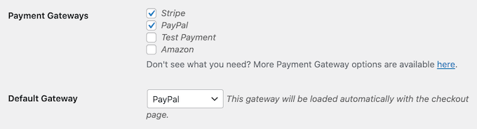 複数の支払いゲートウェイをオンライン ストアに追加する Adding multiple payment gateways to an online store