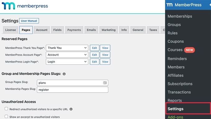 MemberPress プラグインの設定方法 How to configure the MemberPress plugin