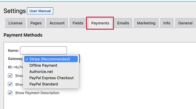 メンバーシップ サイトへの支払いゲートウェイの追加 Adding a payment gateway to a membership site