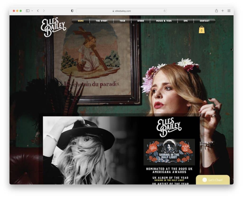 Elles Bailey Musiker-Website