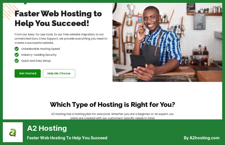 A2 Hosting - 성공을 돕는 더 빠른 웹 호스팅