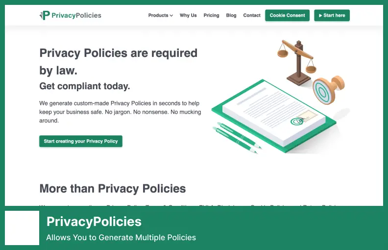 PrivacyPolicies - ให้คุณสร้างหลายนโยบาย
