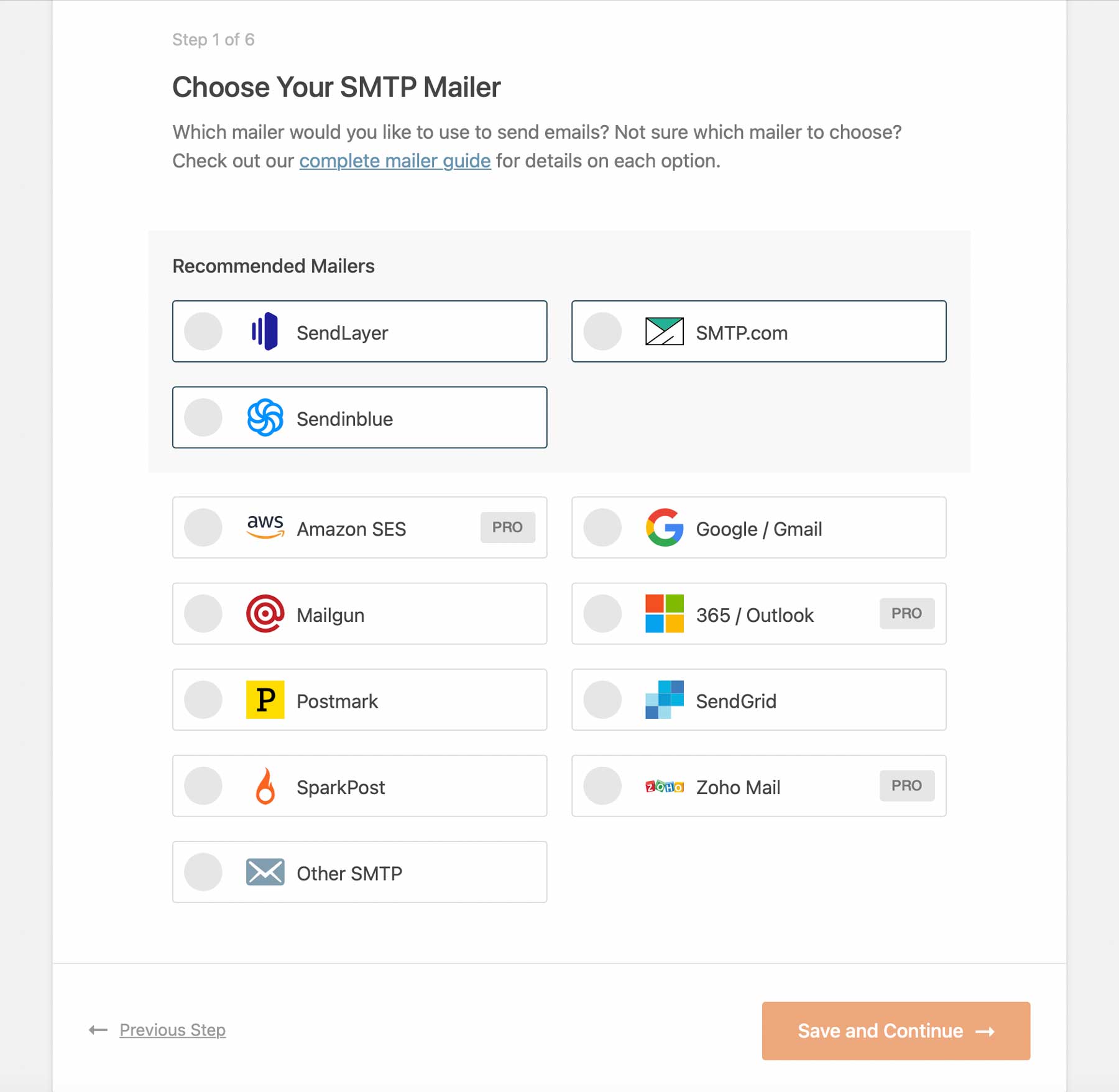 Installazione guidata di WP Mail SMTP