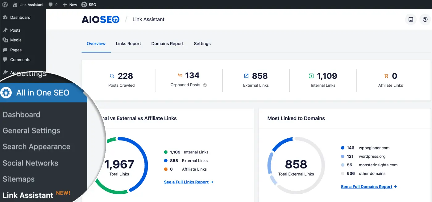 Как добавить ссылку в WordPress: руководство по началу работы 82 link assistant aoiseo