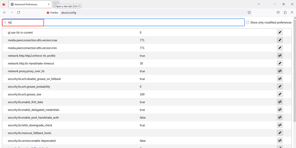 SSL_ERROR_NO_CYPHER_OVERLAP Firefox エラーを修正する方法? (4 方法) 9 List of all TLS configurations in Firefox