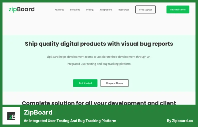 zipBoard - Uma plataforma integrada de teste de usuários e rastreamento de bugs