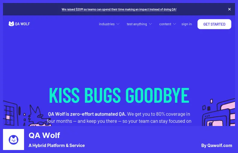 QA Wolf - ハイブリッド プラットフォームとサービス