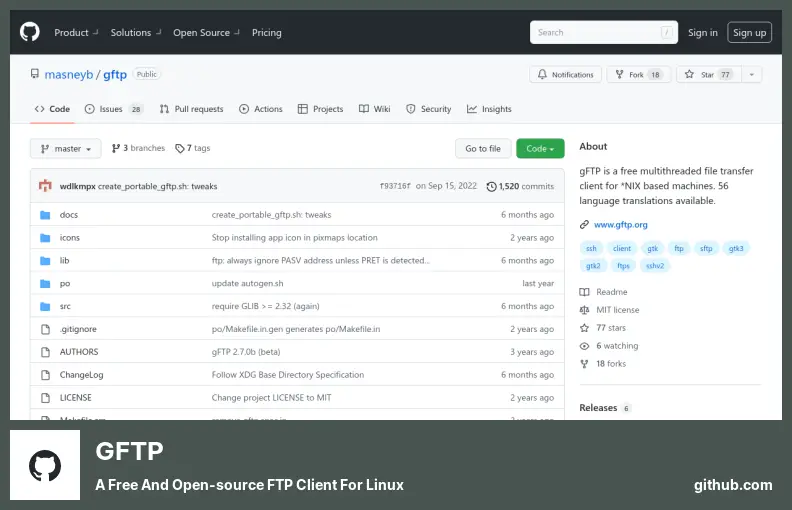 gFTP - um cliente FTP gratuito e de código aberto para Linux