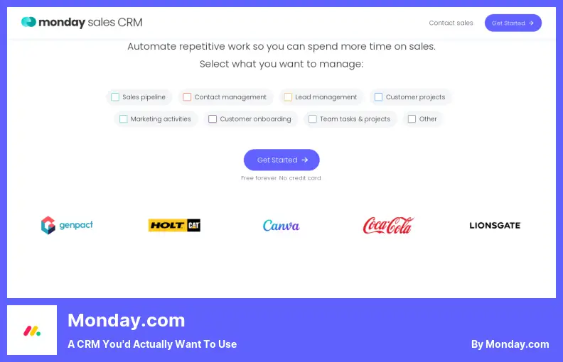 monday.com - 您真正想要使用的 CRM