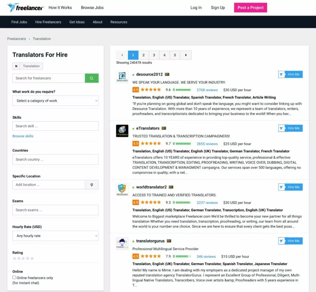 Professionisti della traduzione freelance