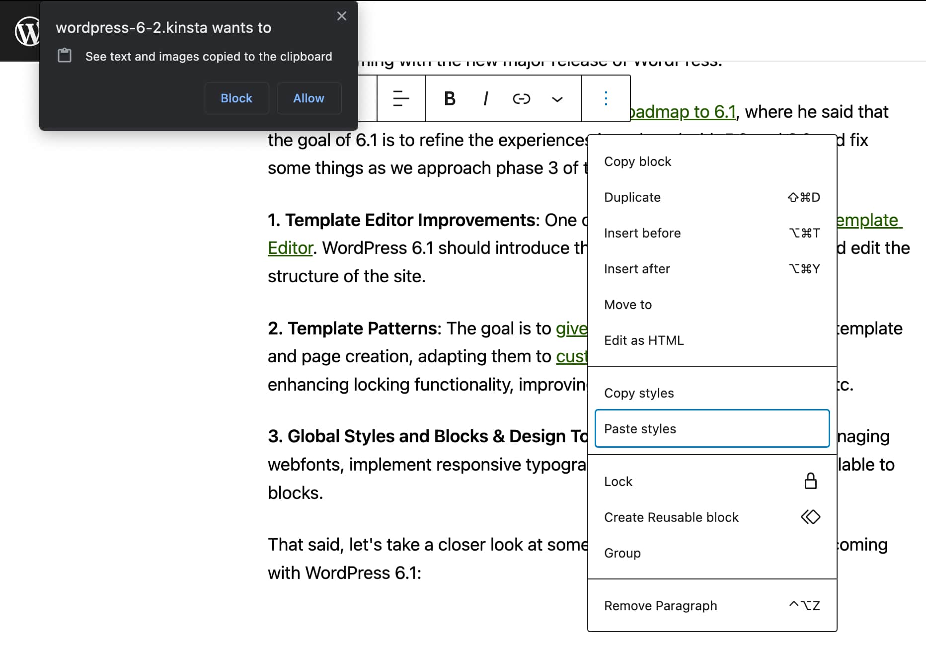 Google Chrome がクリップボードにコピーされたテキストと画像を表示できるようにする