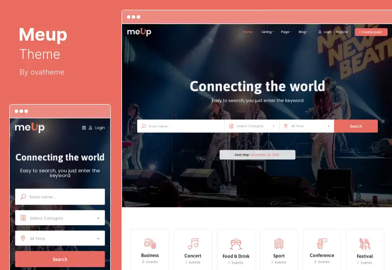 Meup テーマ - マーケットプレイス イベント WordPress テーマ