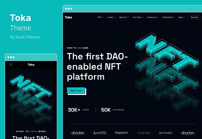 Toka Theme - NFT & Crypto WordPress テーマ
