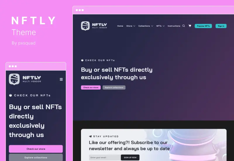 NFTLY テーマ - NFT マーケットプレイスの WordPress テーマ