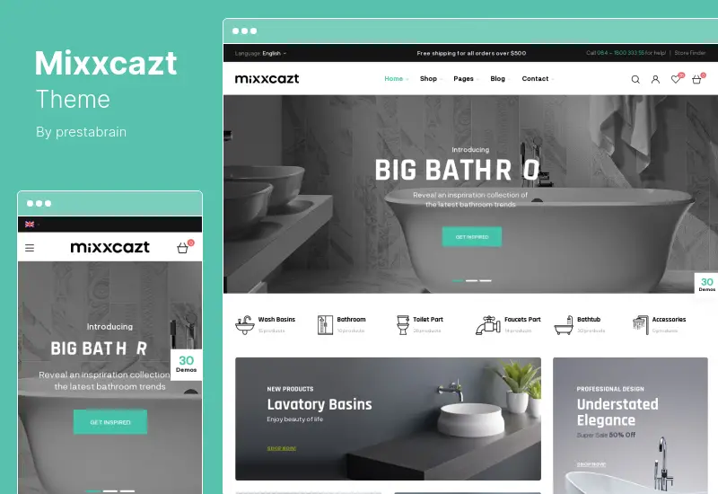 Mixxcazt テーマ - クリエイティブな多目的 WooCommerce テーマ